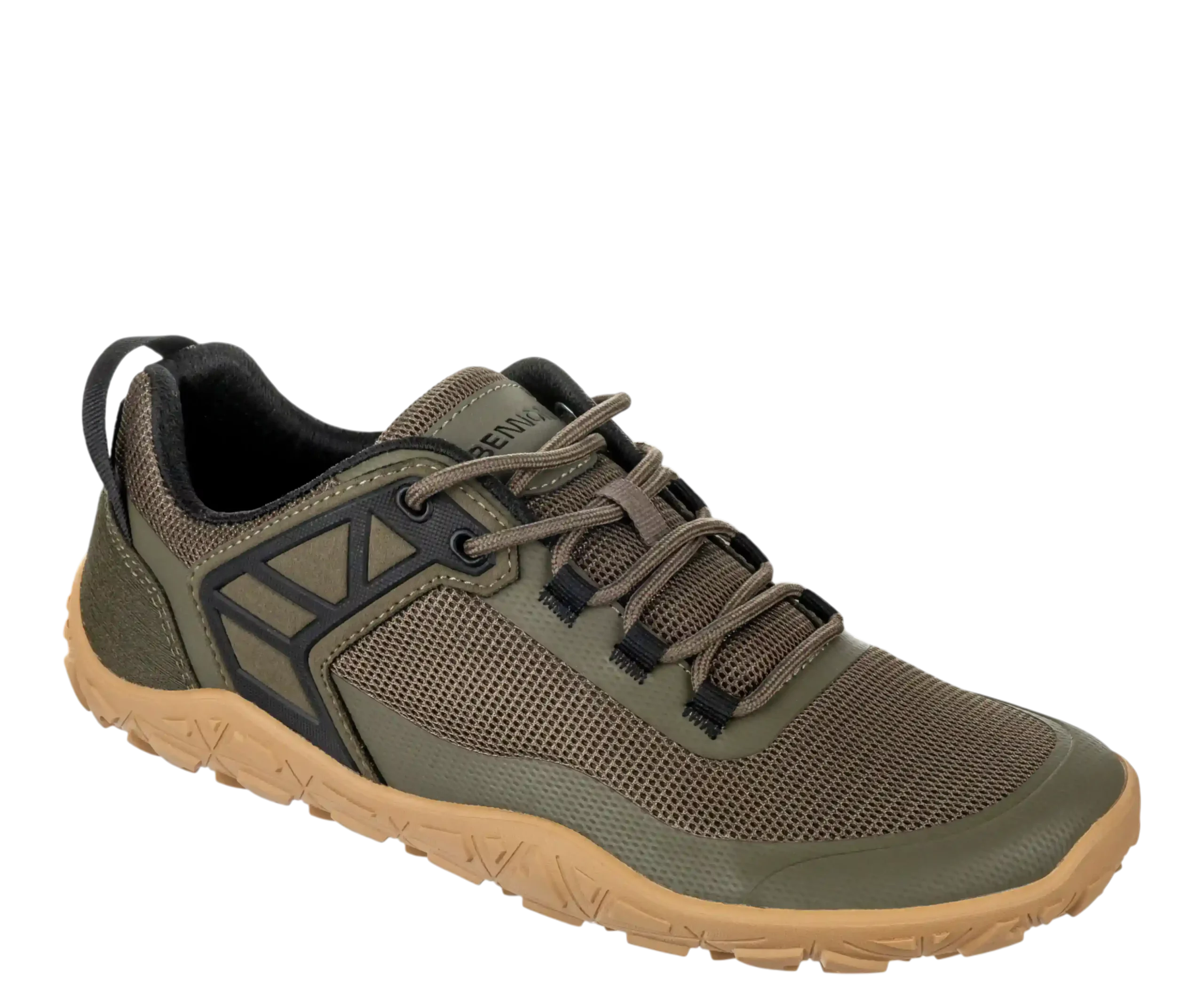 BENNON BAREFOOT SPORT Sportovní barefoot obuv khaki boční pohled