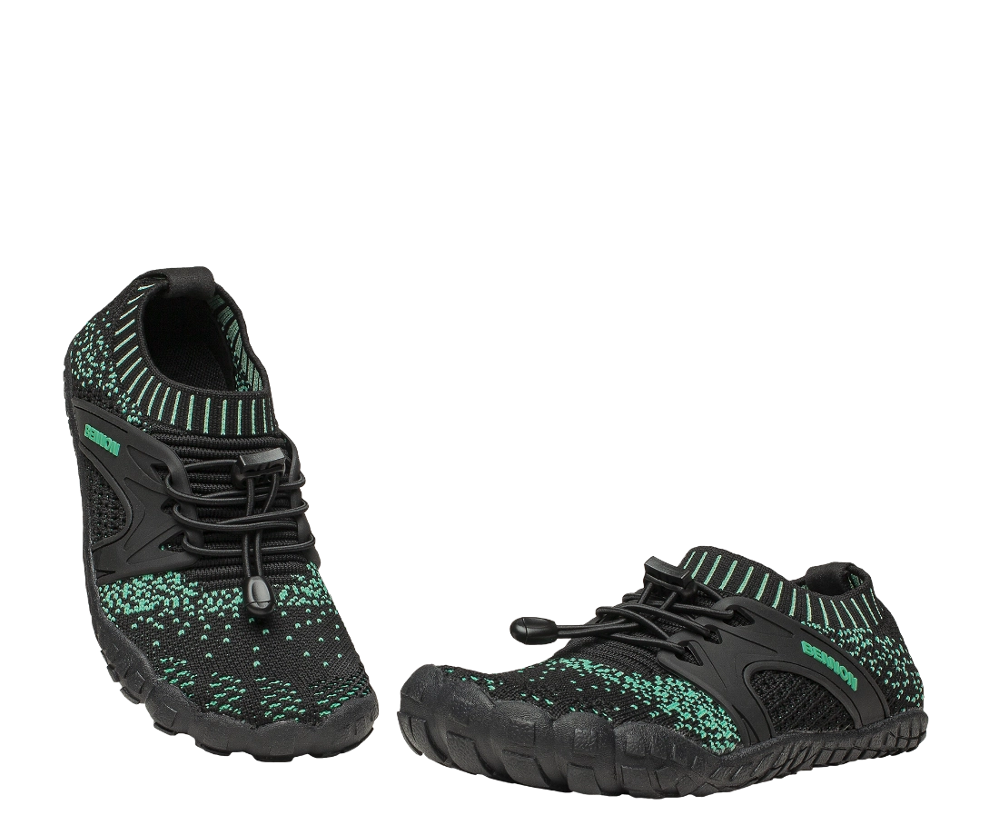 BENNON BOSKY Junior Dětské barefoot boty tyrkysovo-černé