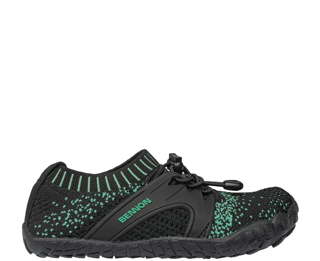 BENNON BOSKY Junior Dětské barefoot boty tyrkysovo-černé z boku vnější