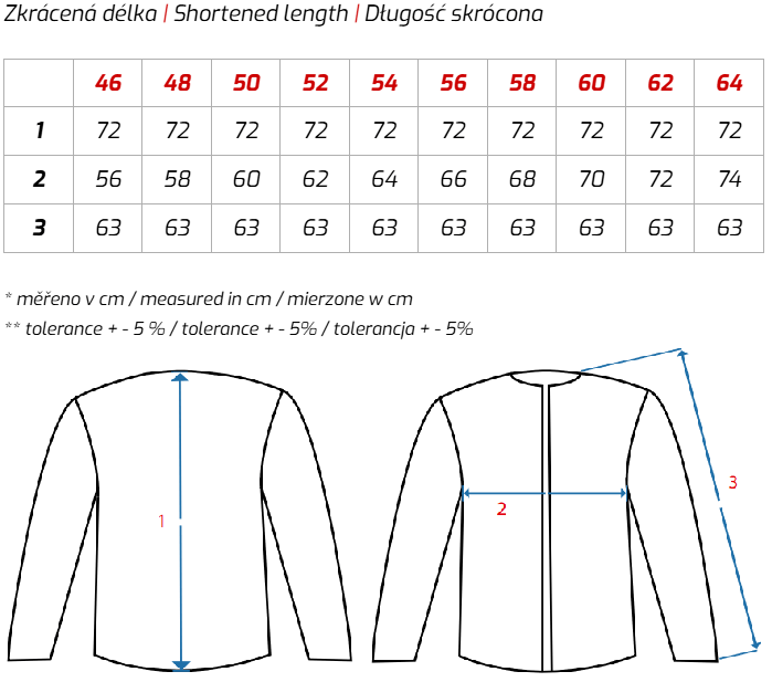 CANIS CXS ORION OTAKAR - Pracovní blůza zkrácená 170-176 cm - Šedo-černá tabulka velikostí