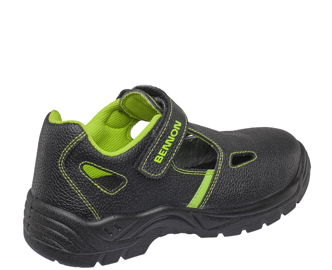 Pracovní sandály BENNON BASIC O1 černé prodyšné a pohodlné ze zadu