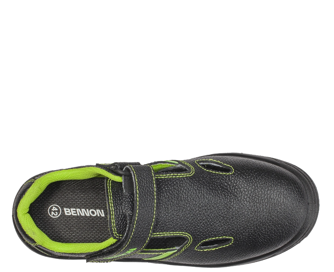 Pracovní sandály BENNON BASIC O1 černé prodyšné a pohodlné shora