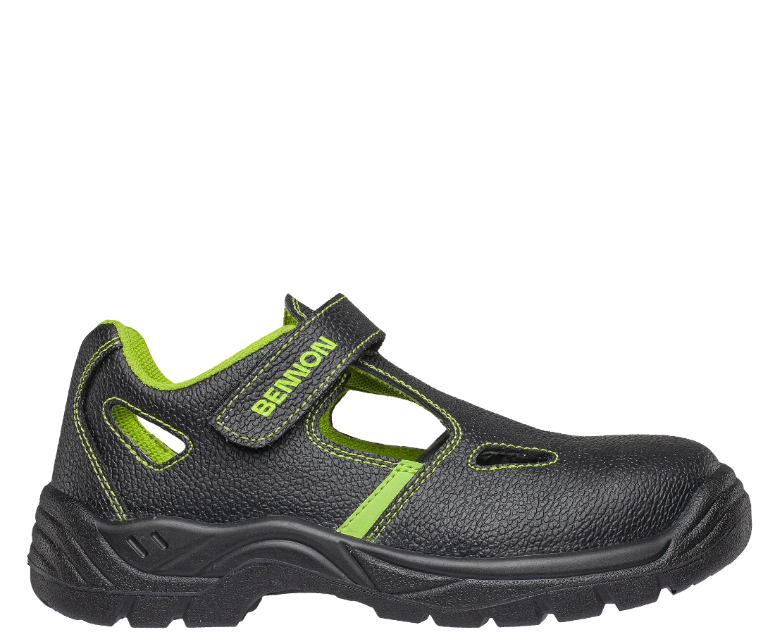 Pracovní sandály BENNON BASIC O1 černé prodyšné a pohodlné profil vnější