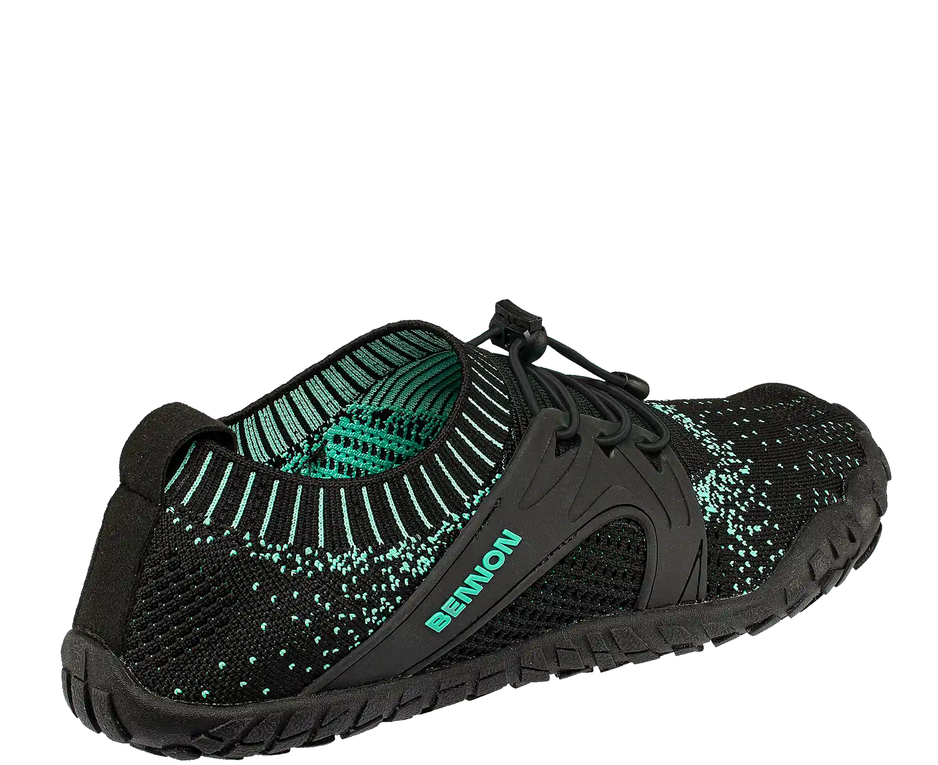 BENNON BOSKY TRG-BLACK Barefoot obuv tyrkysovo-černá boční pohled zezadu