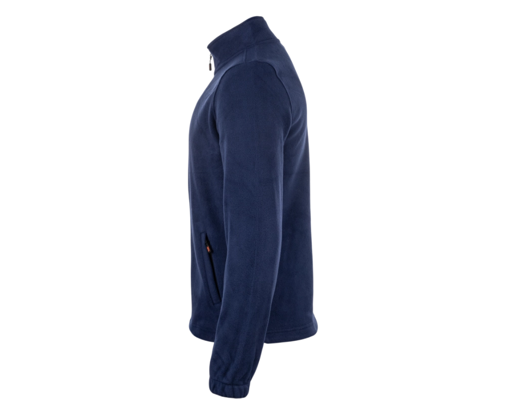 BENNON FLEECE SWEATSHIRT DARK BLUE fleecová mikina na zip pánská modrá levý bok