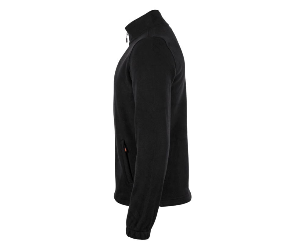 BENNON FLEECE SWEATSHIRT BLACK Fleecová mikina na zip pánská černá levý bok