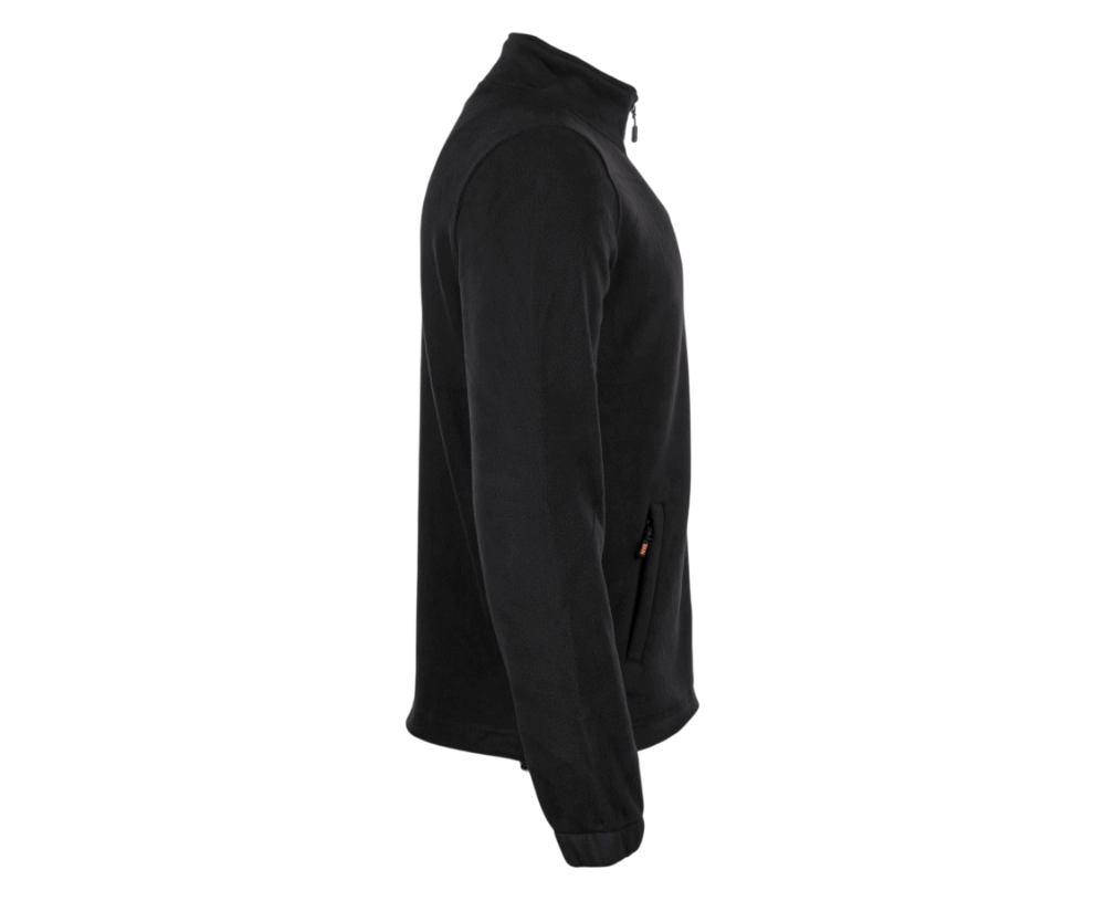 BENNON FLEECE SWEATSHIRT BLACK Fleecová mikina na zip pánská černá pravý bok