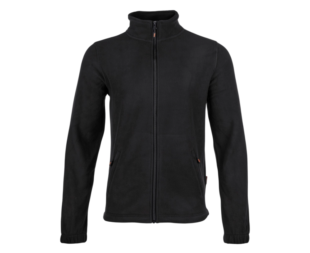 BENNON FLEECE SWEATSHIRT BLACK Fleecová mikina na zip pánská černá ze zadu