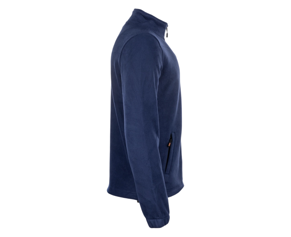 BENNON FLEECE SWEATSHIRT DARK BLUE fleecová mikina na zip pánská modrá pravý bok