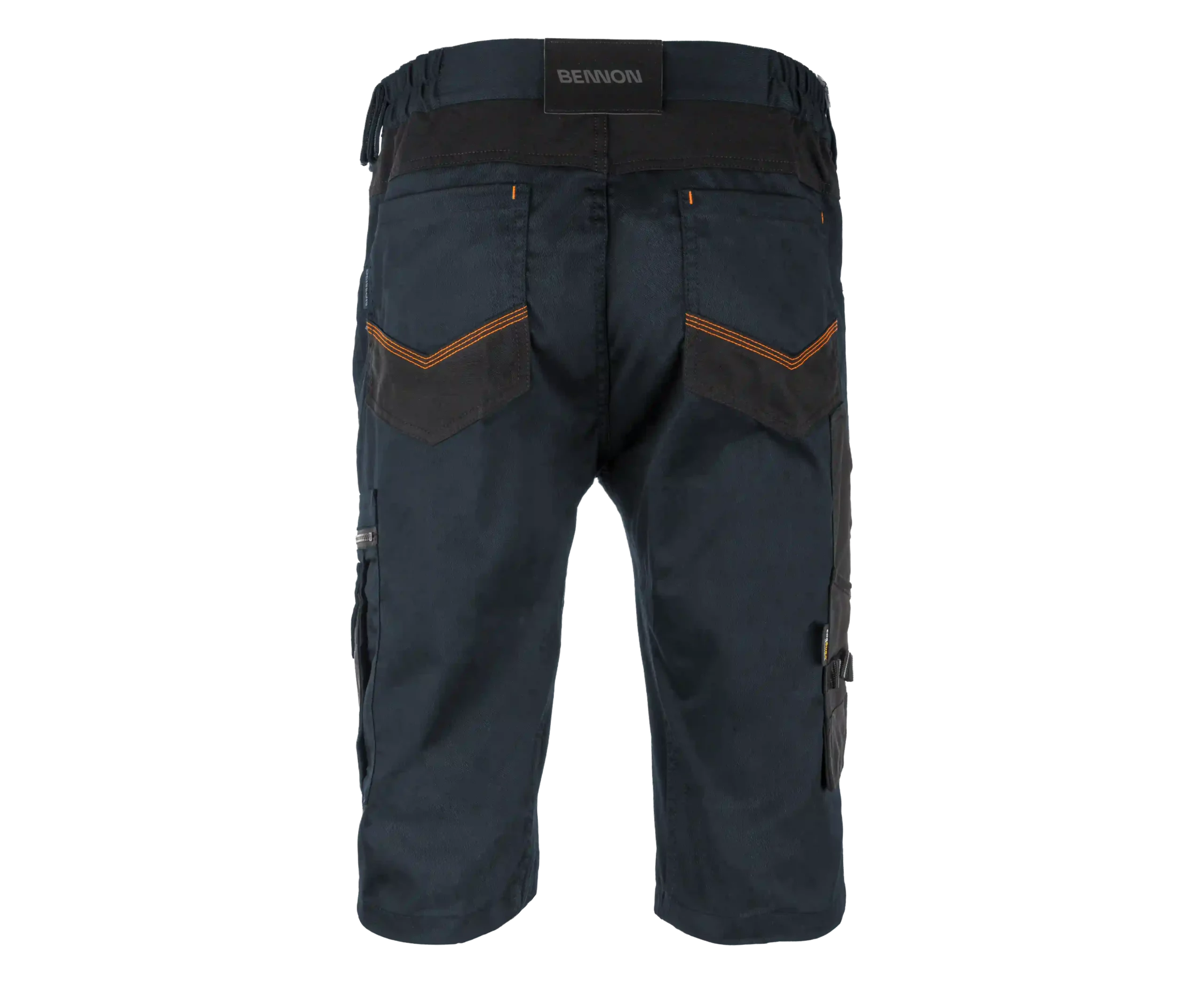 BENNON HENRIX SHORTS BLUE Pracovní kraťasy strečové CORDURA modré ze zadu