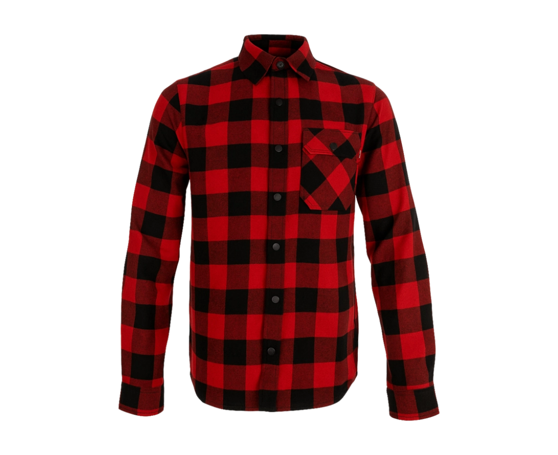 BENNON PIPPO SHIRT RED/BLACK pánská flanelová košile červeno-černá