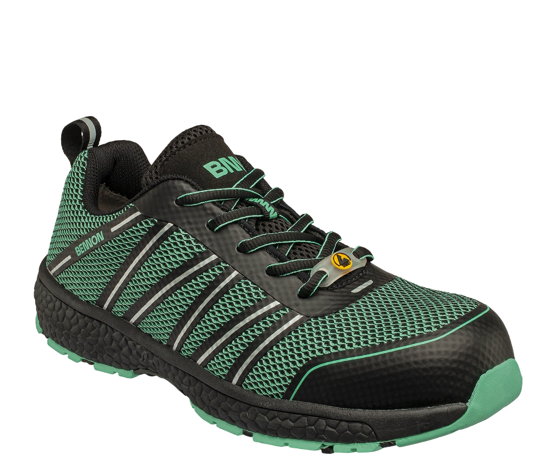 BENNON VECTRA O1 ESD NM LOW pracovní obuv tyrkysovo černá z boku