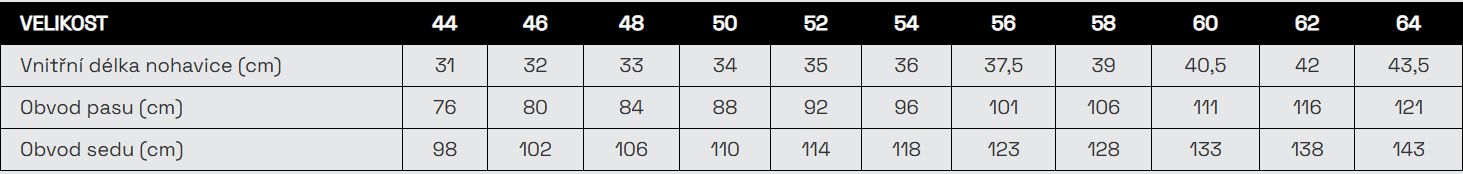 BENNON VENTOS SHORTS KHAKI pánské sportovní kraťasy na turistiku tabulka velikostí
