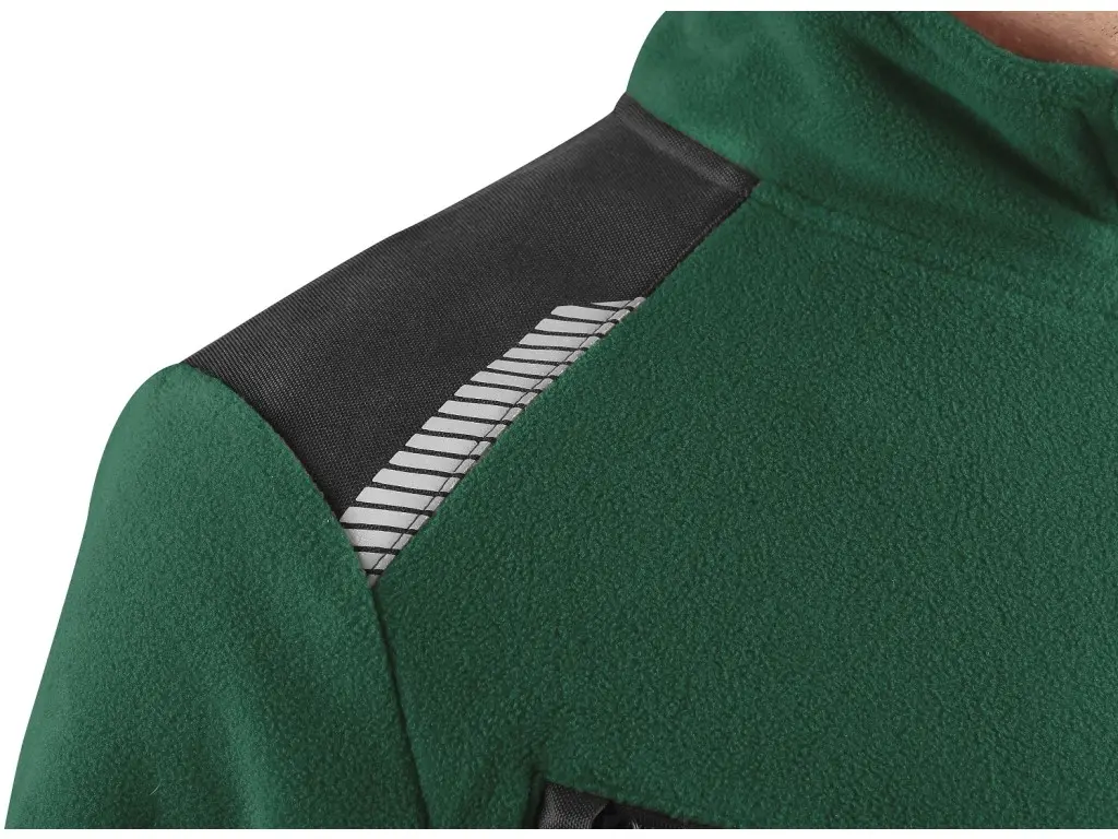 Canis CXS 4ENVI SOLIS Pánská fleecová mikina zeleno-černá rameno