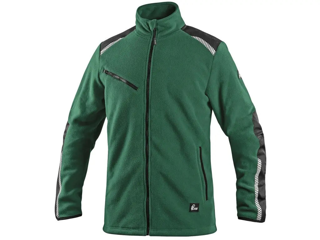 Canis CXS 4ENVI SOLIS Pánská fleecová mikina zeleno-černá