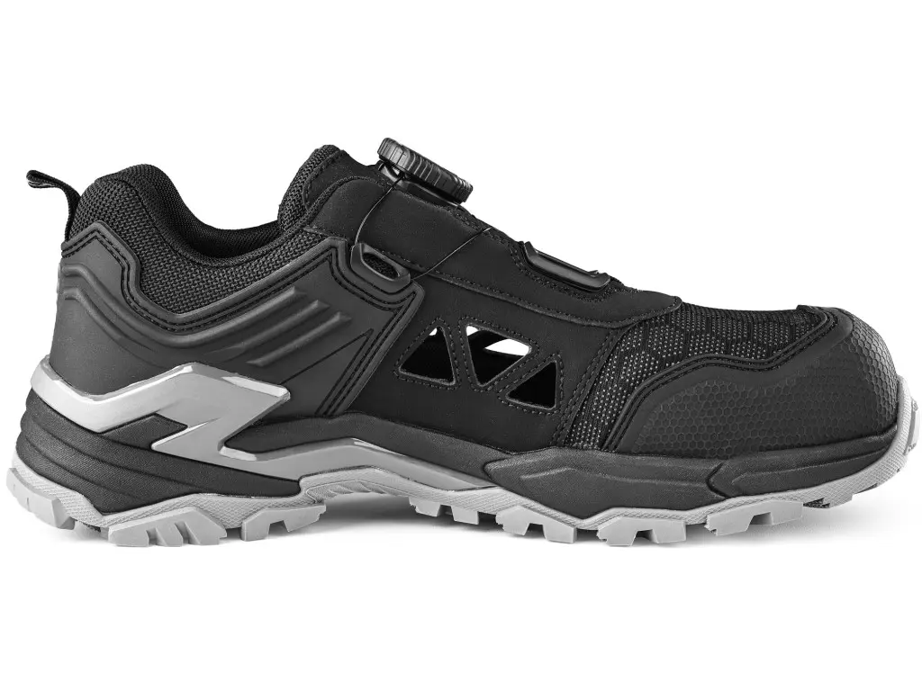 CANIS CXS PU TECH BOREX S1PS Bezpečnostní pracovní polobotky černé vnitřní strana