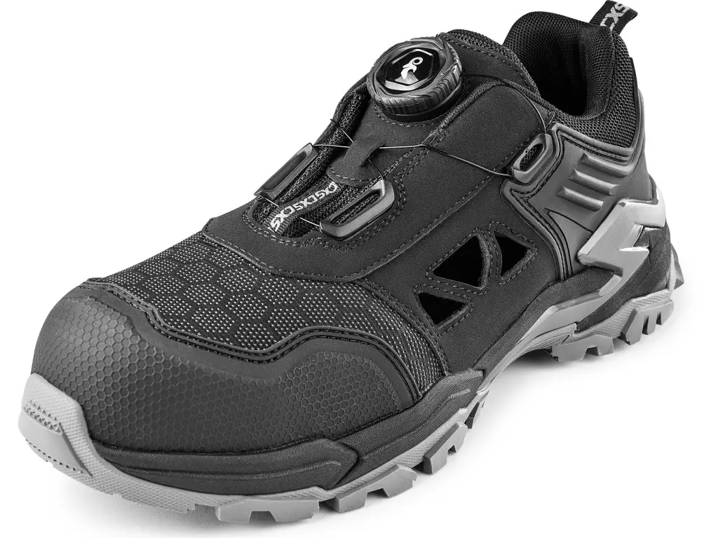 CANIS CXS PU TECH BOREX S1PS Bezpečnostní pracovní polobotky černé