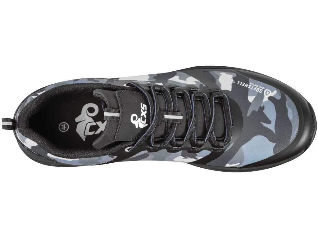 CANIS CXS SPORT outdoorové softshellové boty maskáčově modré shora