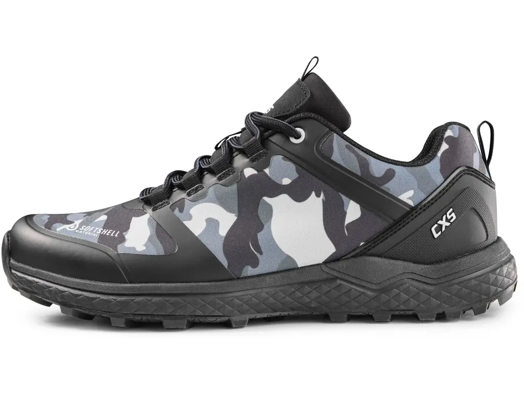 CANIS CXS SPORT outdoorové softshellové boty maskáčově modré vnější strana