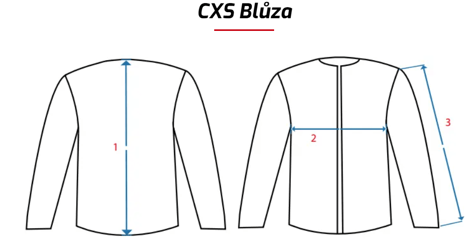 CANIS CXS STRETCH Pánská blůza maskáčová měření velikostí