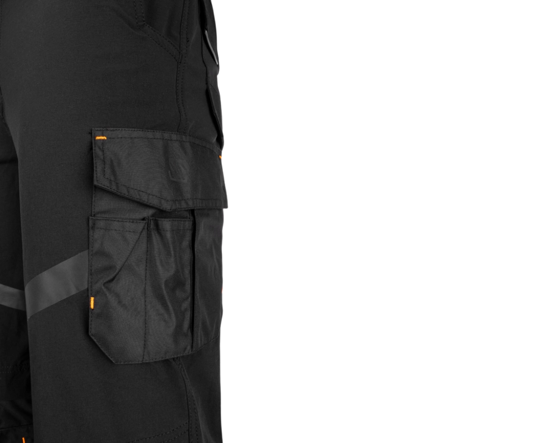 Strečové pracovní kalhoty Bennon Argon černo šedé kapsa