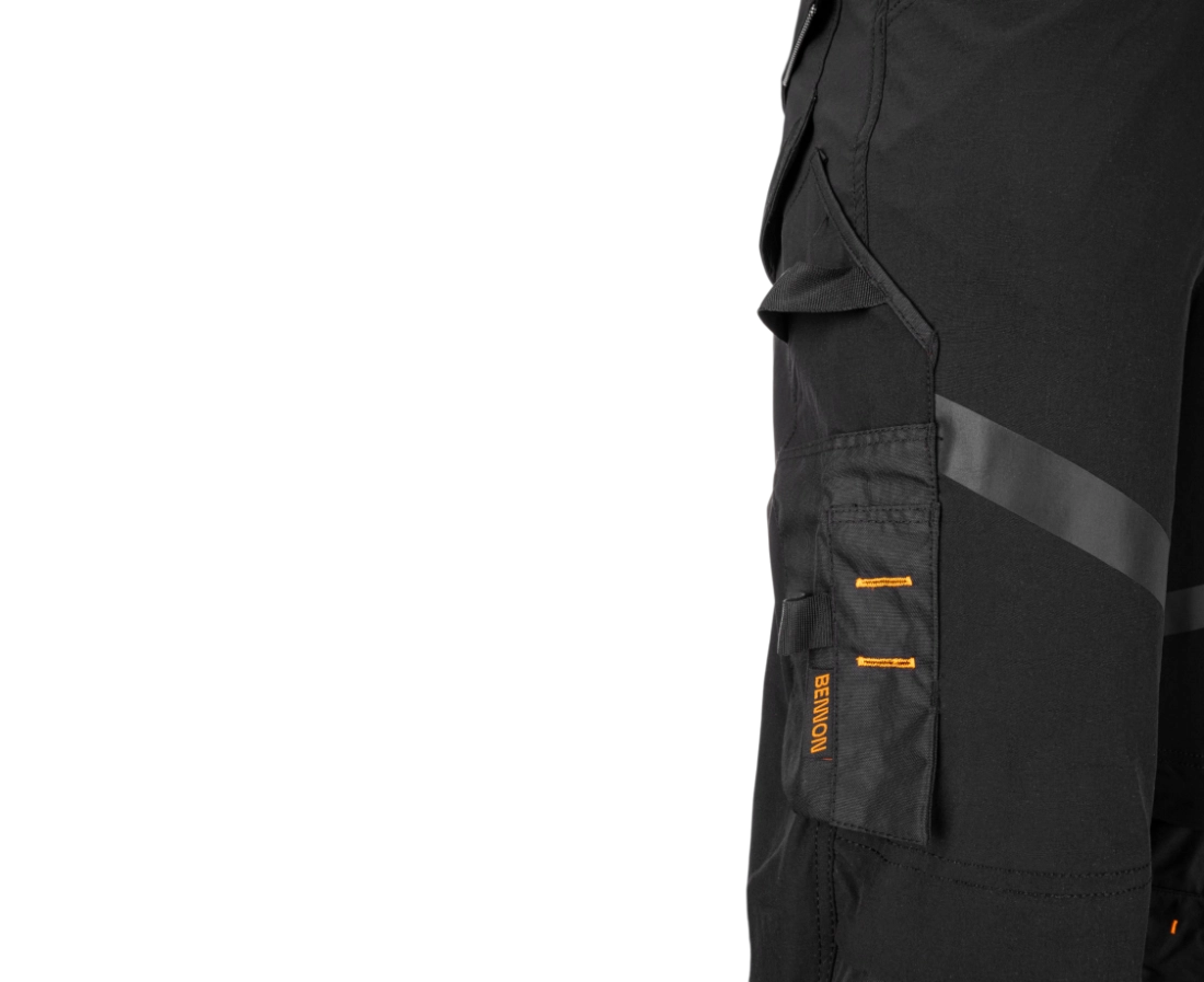 Strečové pracovní kalhoty Bennon Argon černo šedé kapsičky