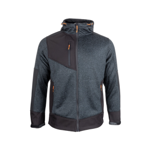 BENNON NORTOS mikina s kožešinou šedo-černá