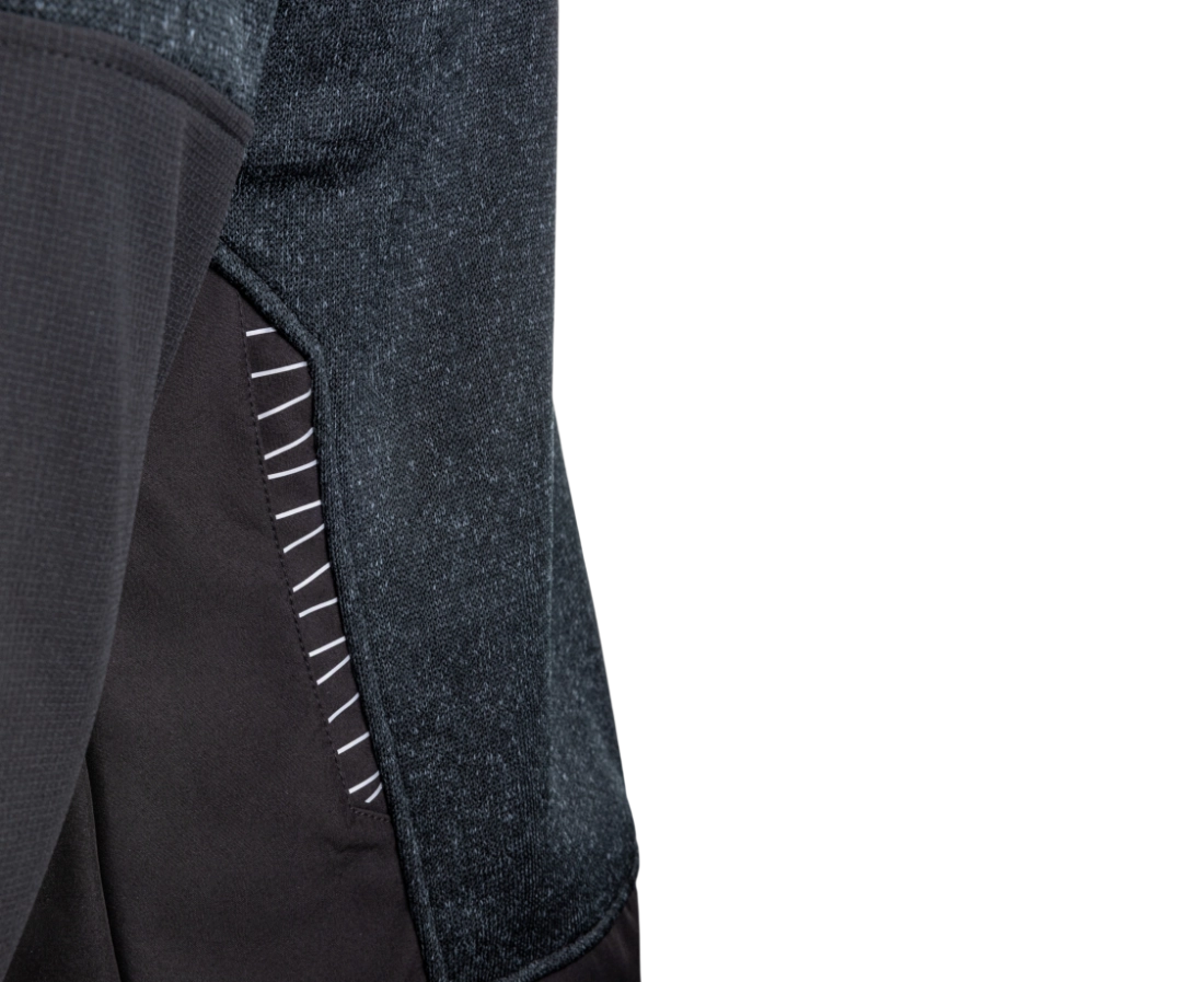 BENNON NORTOS mikina s kožešinou šedo-černá vnitřní kapsa