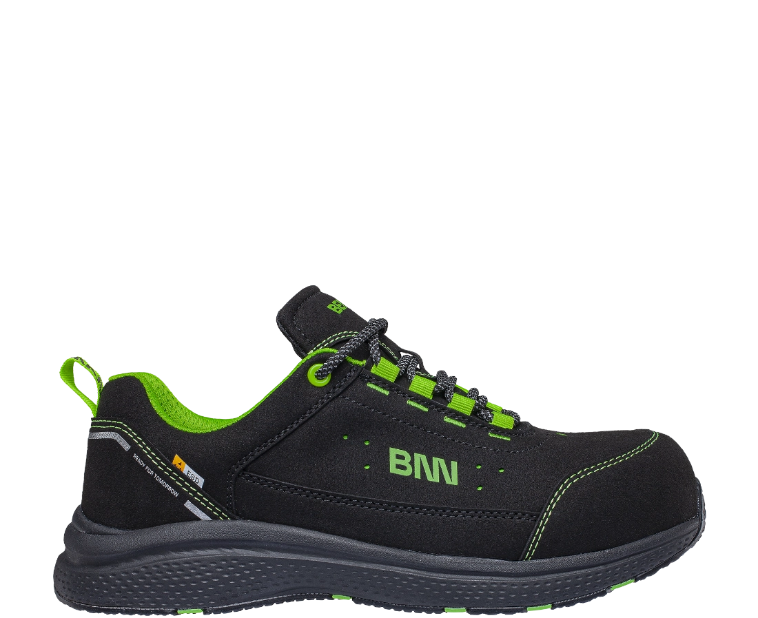 BENNON WIDEON S1PS ESD 4WIDE Pracovní boty S1PS extra široké černo-zelené profil