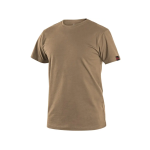 Pánské bavlněné tričko Canis CXS Nolan s krátkým rukávem, kulatým výstřihem, béžové