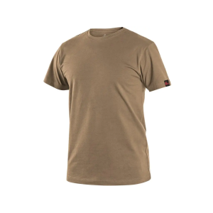 Pánské bavlněné tričko Canis CXS Nolan s krátkým rukávem, kulatým výstřihem, béžové