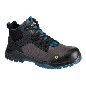Kompozitní kotníková bota Portwest Girder Mid Boot S3S ESD SR FO FE01 černo modrozelená