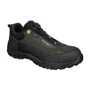 Kompozitní polobotka Portwest Girder Mid Boot S3S ESD SR FO FE05 černo zelená