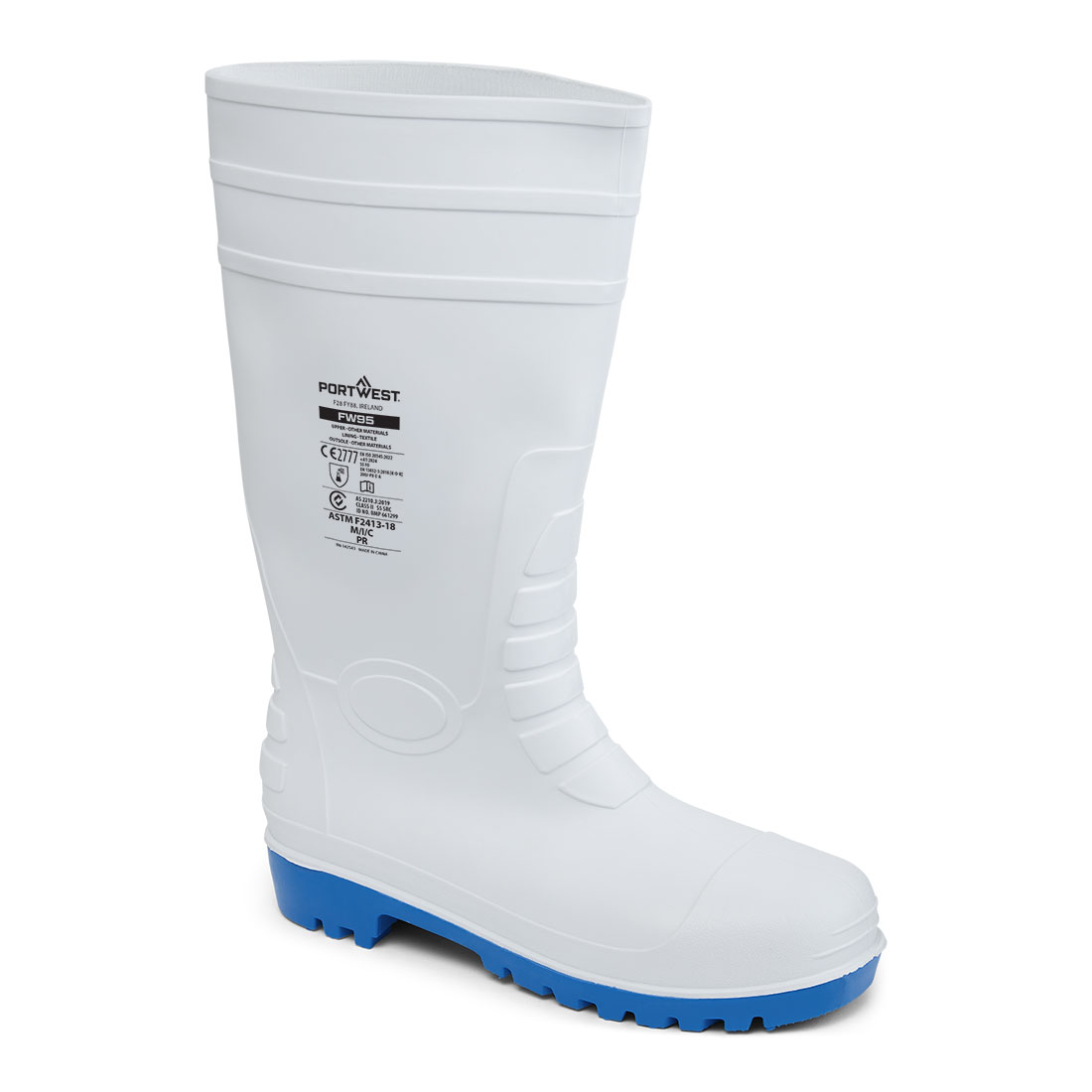 Bezpečnostní holínky Portwest Total Safety Wellington S5 FW95 bílé