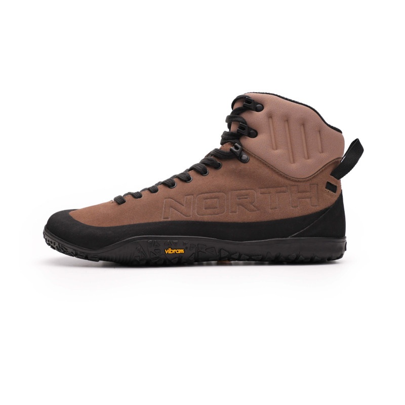 NORTHFINDER VIBRAM® XSTREK EVO PABIL pánské barefoot turistické kotníkové boty hnědé