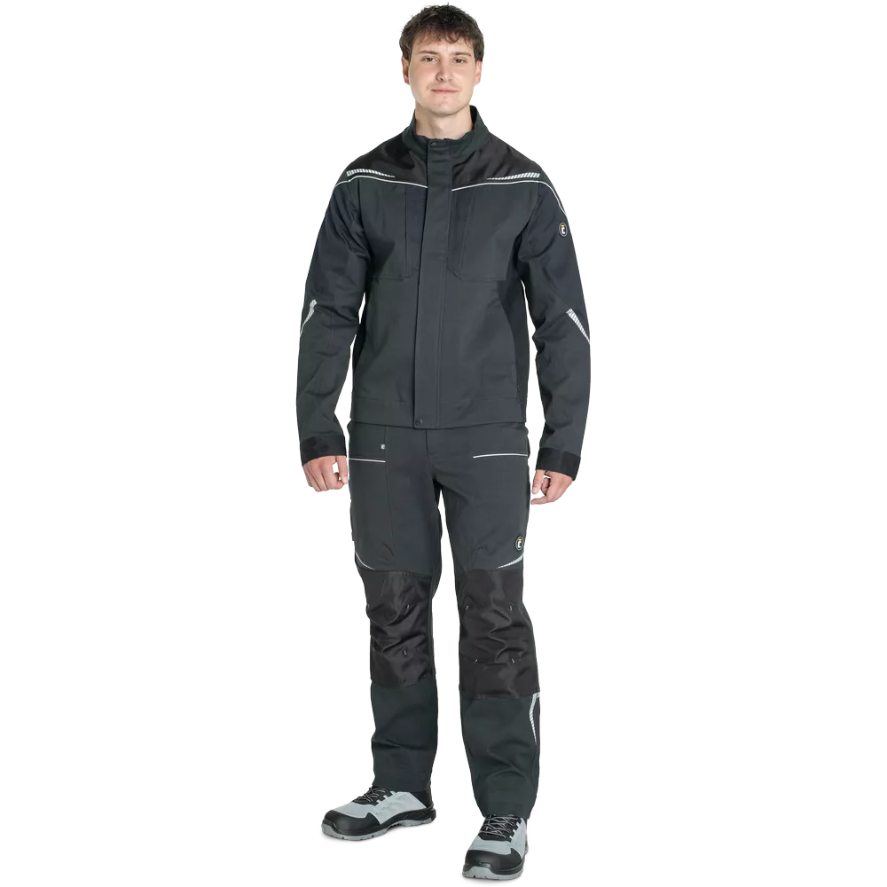 Pružná pracovní bunda ČERVA STIRLING STRETCH s praktickými kapsami, černá