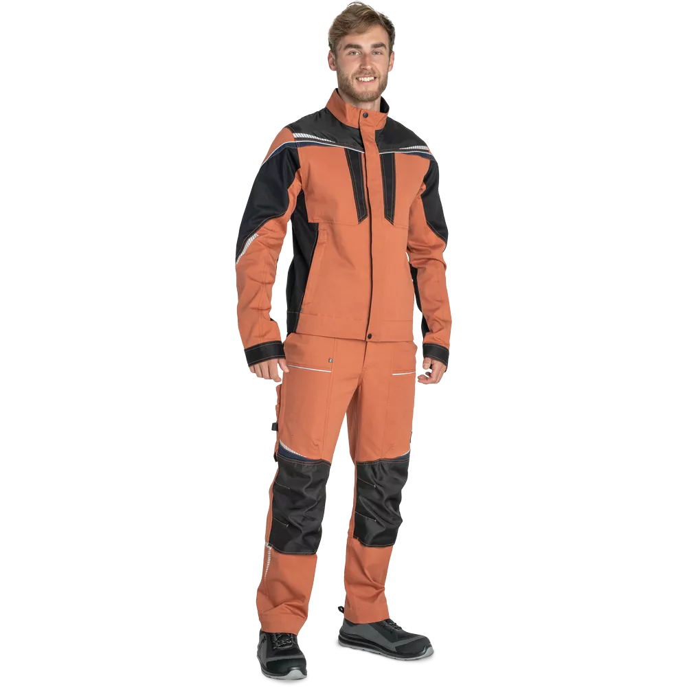 Pružná pracovní bunda ČERVA STIRLING STRETCH s praktickými kapsami oranžová