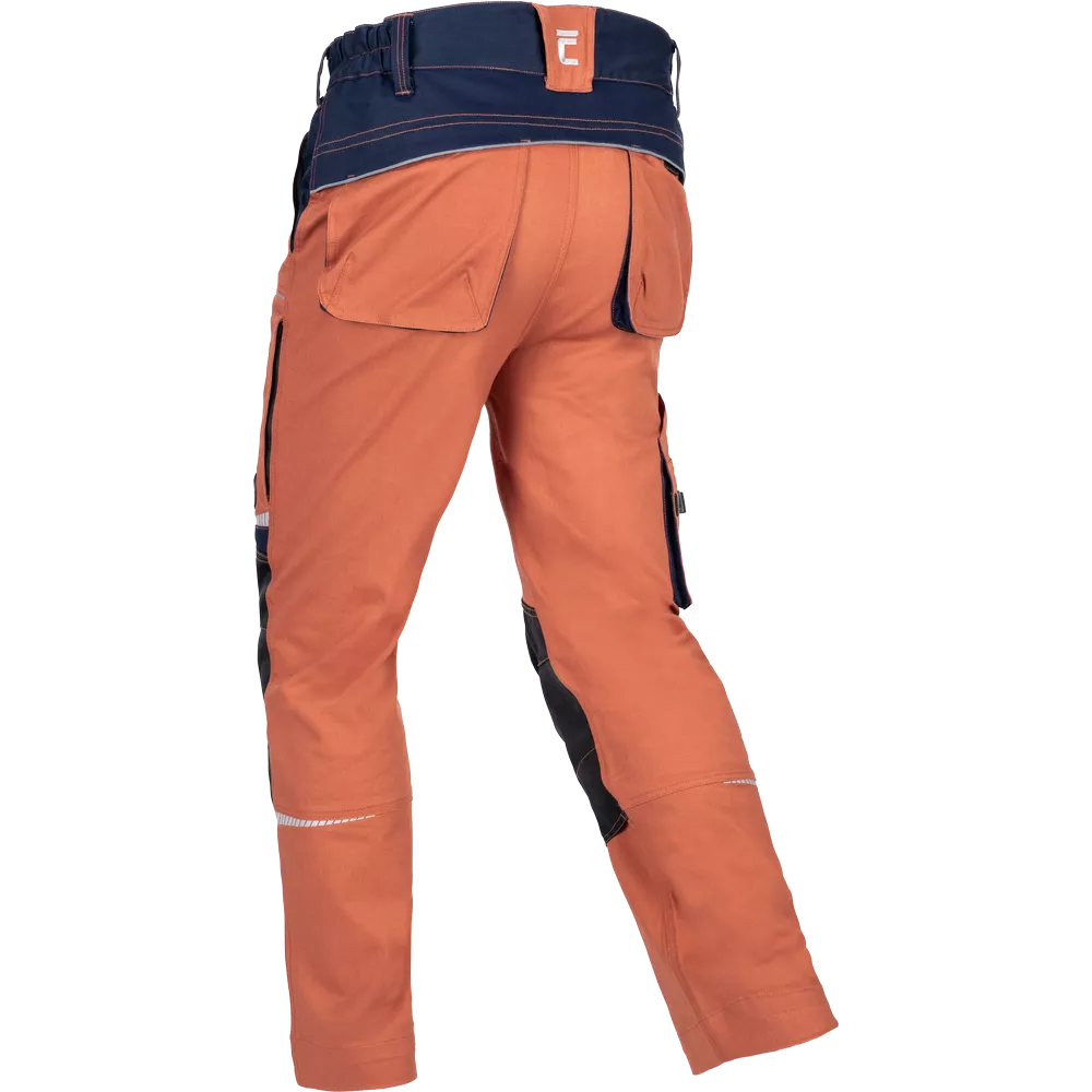 Lehké pracovní kalhoty ČERVA STIRLING STRETCH pánské outdoor kalhoty oranžové
