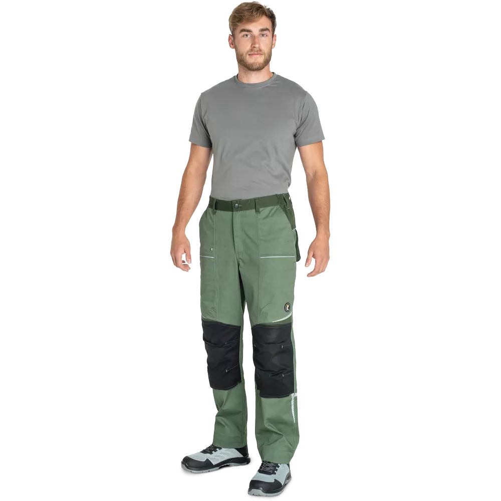 Lehké pracovní kalhoty ČERVA STIRLING STRETCH pánské outdoor kalhoty zelené