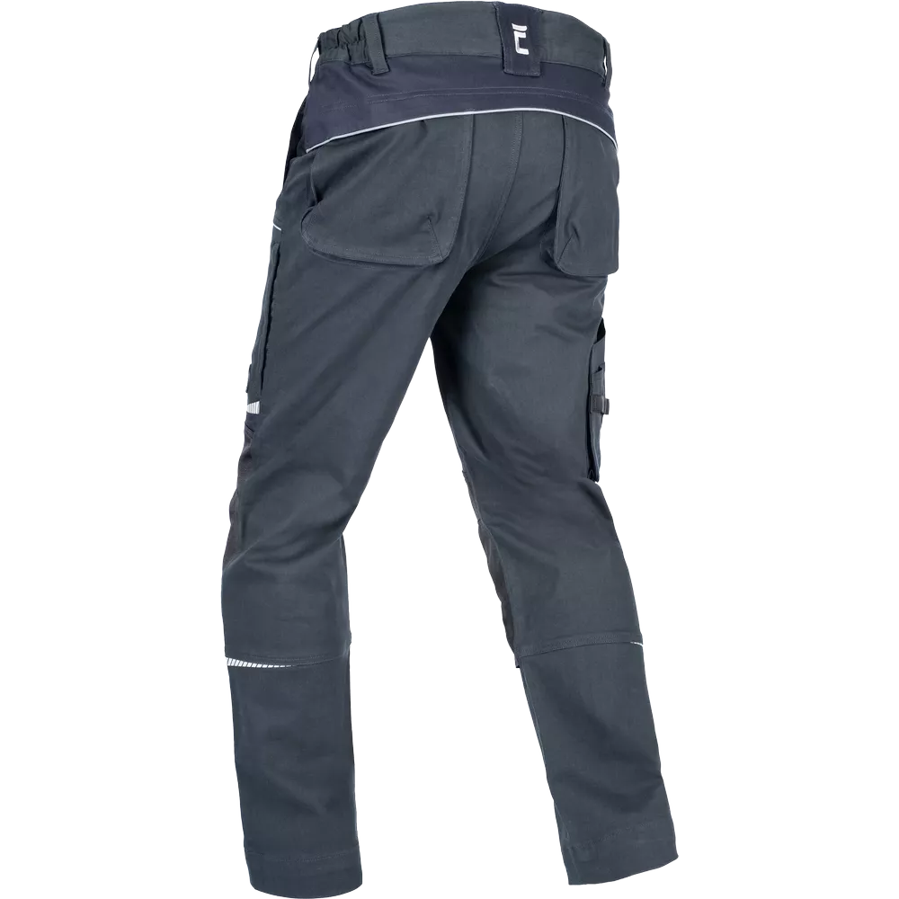 Strečové montérky ČERVA STIRLING STRETCH pánské outdoorové kalhoty černé ze zadu