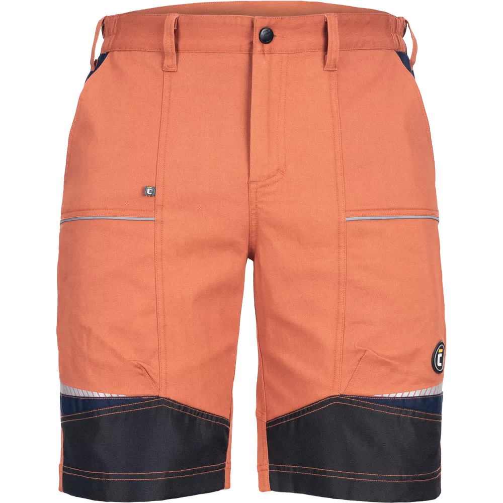 Outdoor kraťasy ČERVA STIRLING STRETCH pánské pracovní stretch šortky oranžové