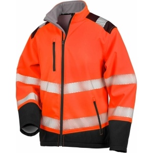 Bezpečnostní bunda COTTON CLASSICS RESULT R476X pánská reflexní softshellová bunda Hi-Vis oranžová