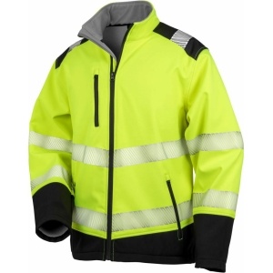 Bezpečnostní bunda COTTON CLASSICS RESULT R476X pánská reflexní softshellová bunda Hi-Vis žlutá