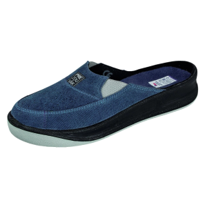 Pracovní pantofle MOLEDA PREZOUVÁK DENIM M60001 kožené zdravotní nazouváky modro-černé