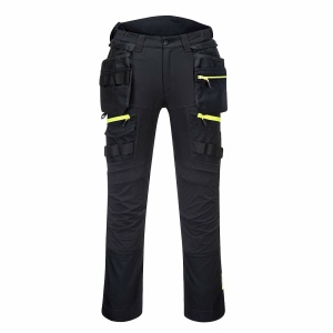 Strečové slim fit montérky s odepínacími kapsami Portwest DX3 Holster DX440 černá