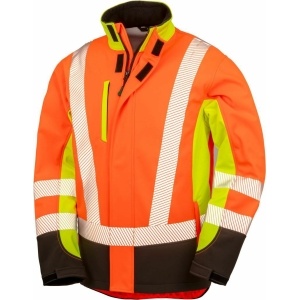 Bezpečnostní bunda COTTON CLASSICS RESULT R476X pánská reflexní softshellová bunda Hi-Vis oranžová