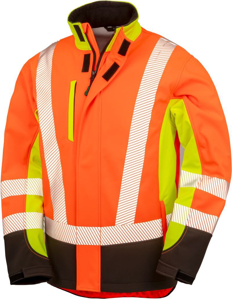 Bezpečnostní bunda COTTON CLASSICS RESULT R476X pánská reflexní softshellová bunda Hi-Vis oranžová