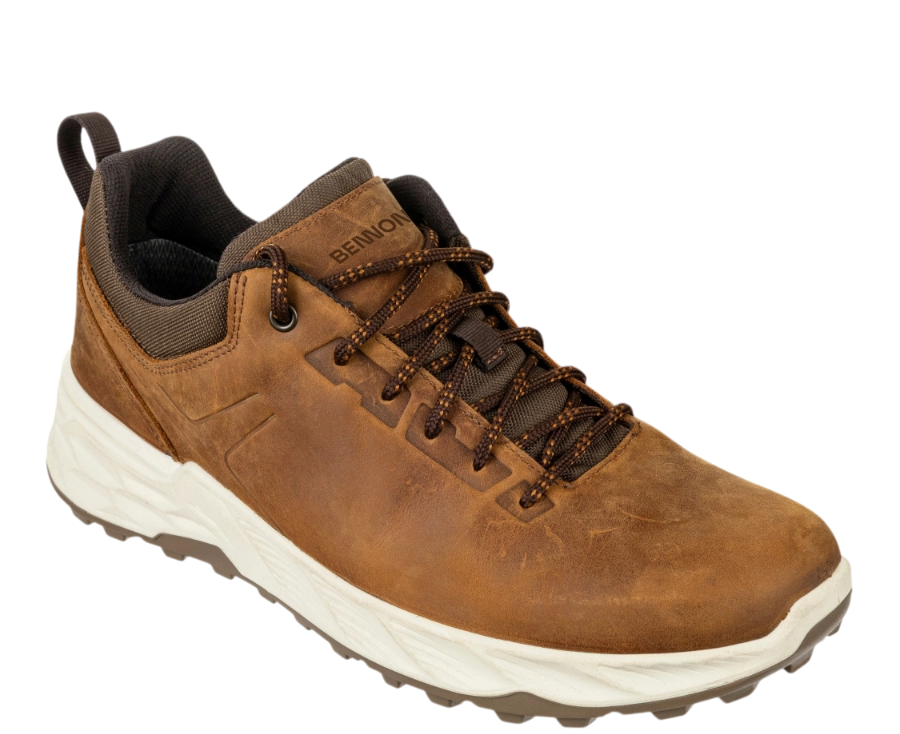 Kožené outdoorové polobotky BENNON VIREO Brown Low s membránou hnědé