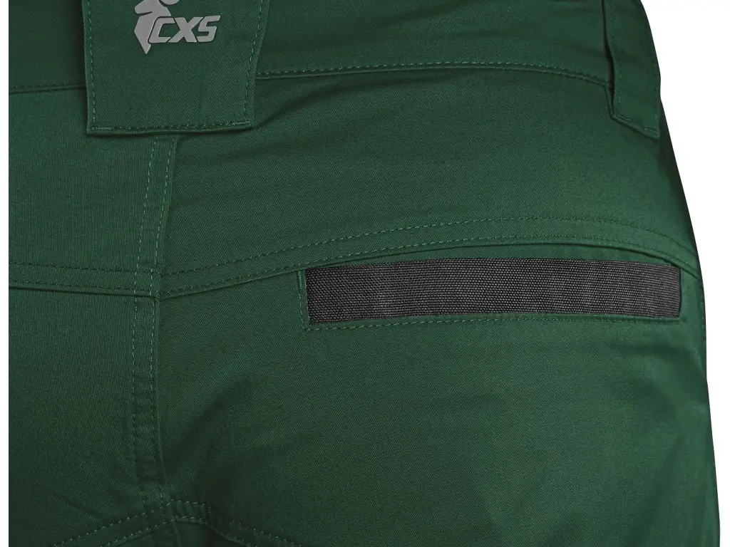 CANIS CXS SOLIS FLEX pánské pracovní kraťasy zeleno-černé