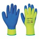 Zimní pracovní rukavice Portwest Cold Grip A145 žluto modrá